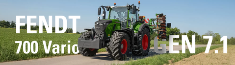 Fendt 700 Vario Gen7.1 kører på landevej